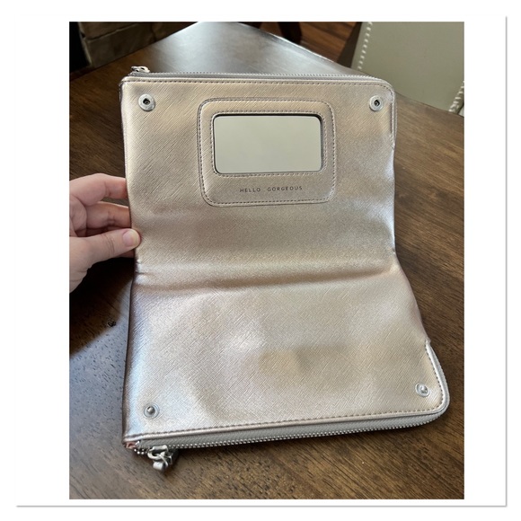 STELLA & DOT Perforated Golden Bronze Double Clutch - Picture 2 of 11